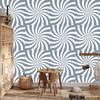 Hippie wallpaper background blue and white, background light gray 50x1000