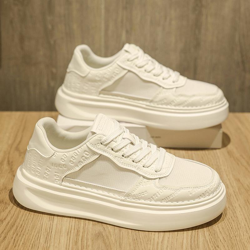 

Light luxury board shoes men s shoes high-end casual white shoes niche new summer breathable mesh versatile sports shoes 44 бежевый