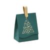 10PCS with Leather Handles Merry Christmas Candy Gift Box Hot-Stamped Cookie Package Bag  Banquet