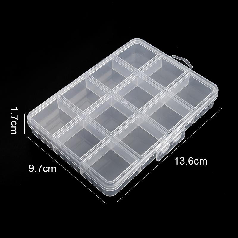 Transparent Storage Container Jewelry Box Clear Plastic Organizer Box Empty Earring Storage Organizer Display Case for Beads KTY