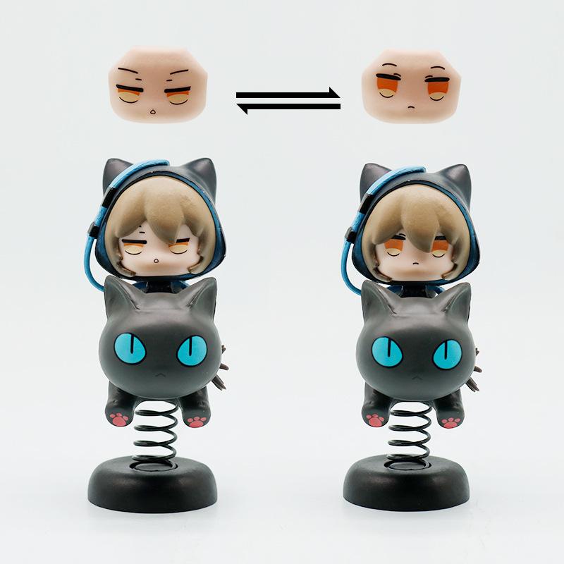 Arknights Lucian Phantom 10cm Cute Version Anime Figure Model Statue Collection Desktop Decoration Ornament Toy Gift for Fans