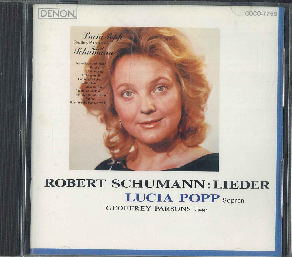 CD LUCIA POPP - A Woman's Love and Life - Schumann' COCO7759 COLUMBIA 1991 Japan Classical Used