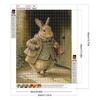 5D DIY Full Round Drill Diamond Painting Gentle Rabbit Kit Home Decor 30x40cm