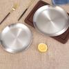 Stainless Steel Round Thickened Dessert Single-layer Plate BBQ Tableware Dish