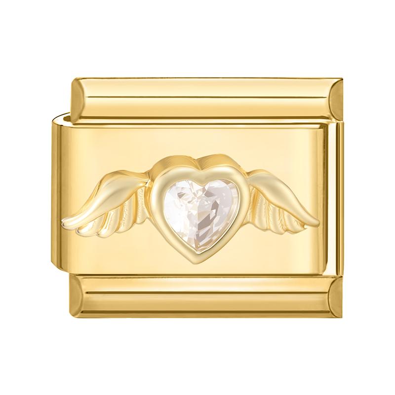 Sweet Cherry Strawberry Heart Flower Y2K Gold Color Italian Charm Links Fit 9MM Bracelet Stainless Steel Making DIY Jewelry