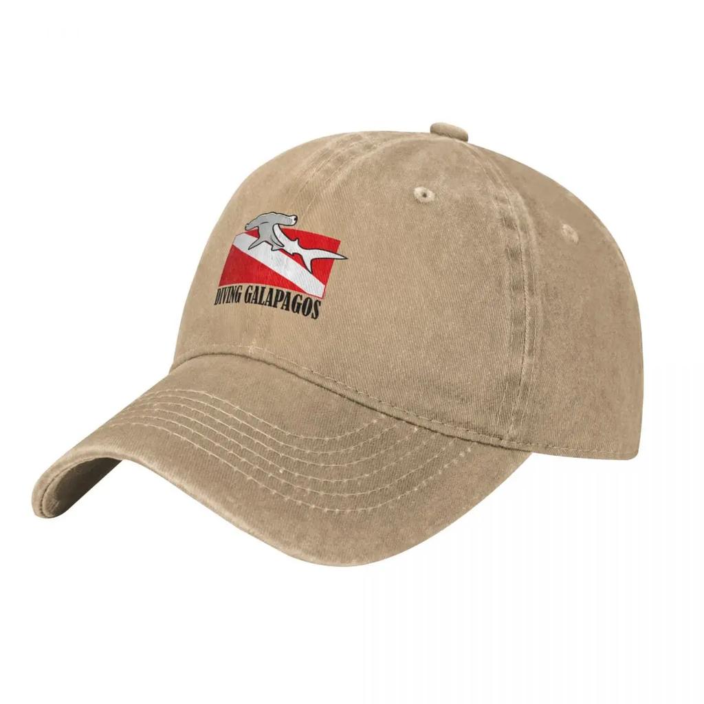 Galapagos Diving with Hammerhead Shark Baseball Cap Ball Cap Anime Military Tactical Cap Rugby Womens Unisexs