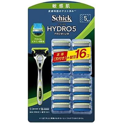 Schick Hydro 5 Premium Griff Mit Klingen + 15 Ersatzklingen Empfindliche Haut