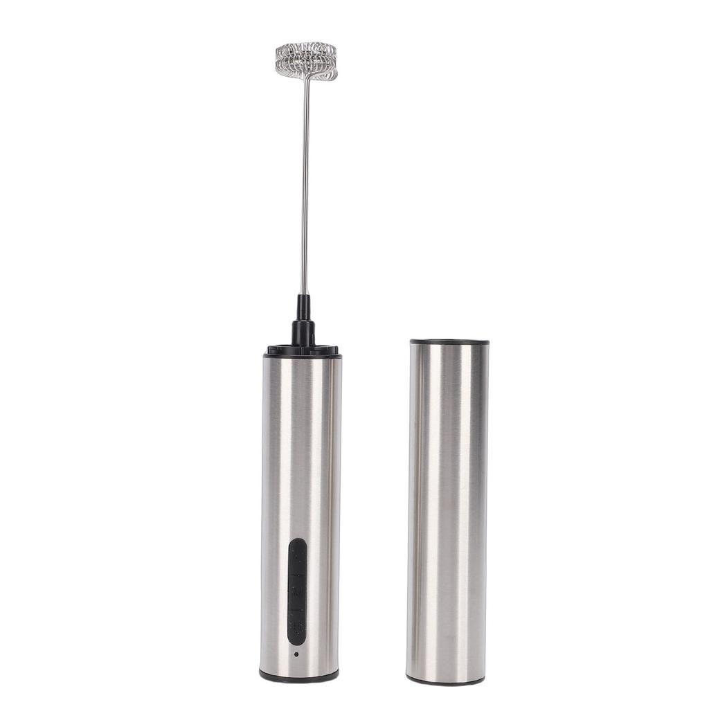   USB Rechargeable Milk Frother Handheld Stainless Steel Portable Hand Frother Drink Mixer   for   Travel Camping  