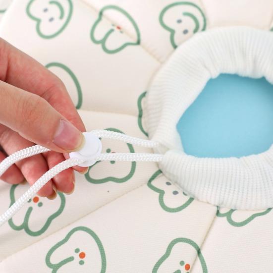 Padded Cat Cone Collar Adjustable Drawstring Pet Recovery Collar Soft Fabric Dog Cone Prevents Licking Biting Wound for Cats And Dogs