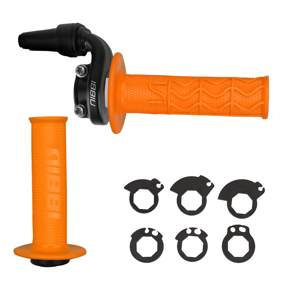 NIBBI Motorcycle Handlebar 22mm Lock-on Grips Aluminum Throttle Control Base for KTM XCF EXCF SXF350 500 Husqvarna FC Motocross