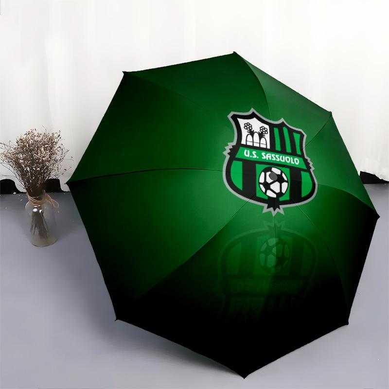 US Sassuolo Calcio pattern, automatic folding umbrella, portable and foldable design, 8 ribs, a Christmas or birthday gift.