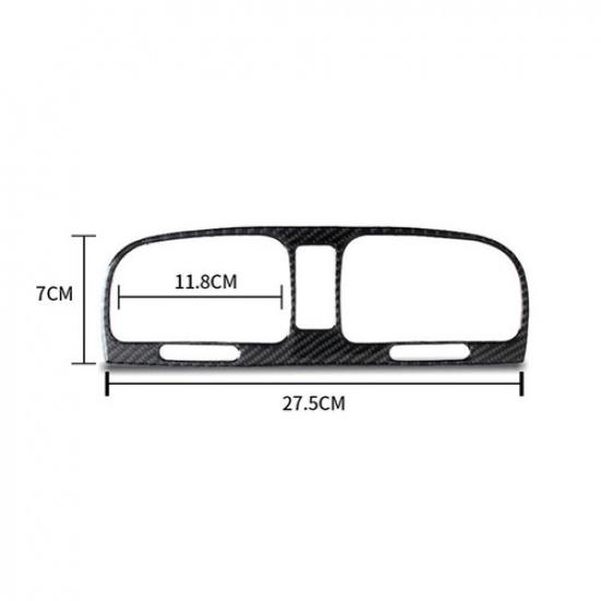 Car Balck Carbon Fiber Central Air Outlet Trim Cover For VW Golf 6 MK6 2008-2012