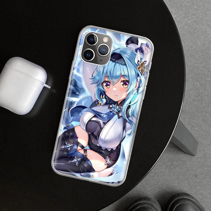 Genshin Impact Eula Phone Case Cover For iPhone 11 12 13 Mini 14 15 Plus 16 Pro Max 17 Air 7 8 + SE Art Customized Fundas 11 12