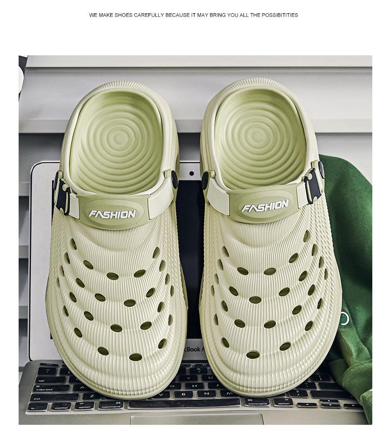 2025 Men's Closed-Toe Thick-Soled Summer Garden Sandals - Sporty, Casual, Plus Size.