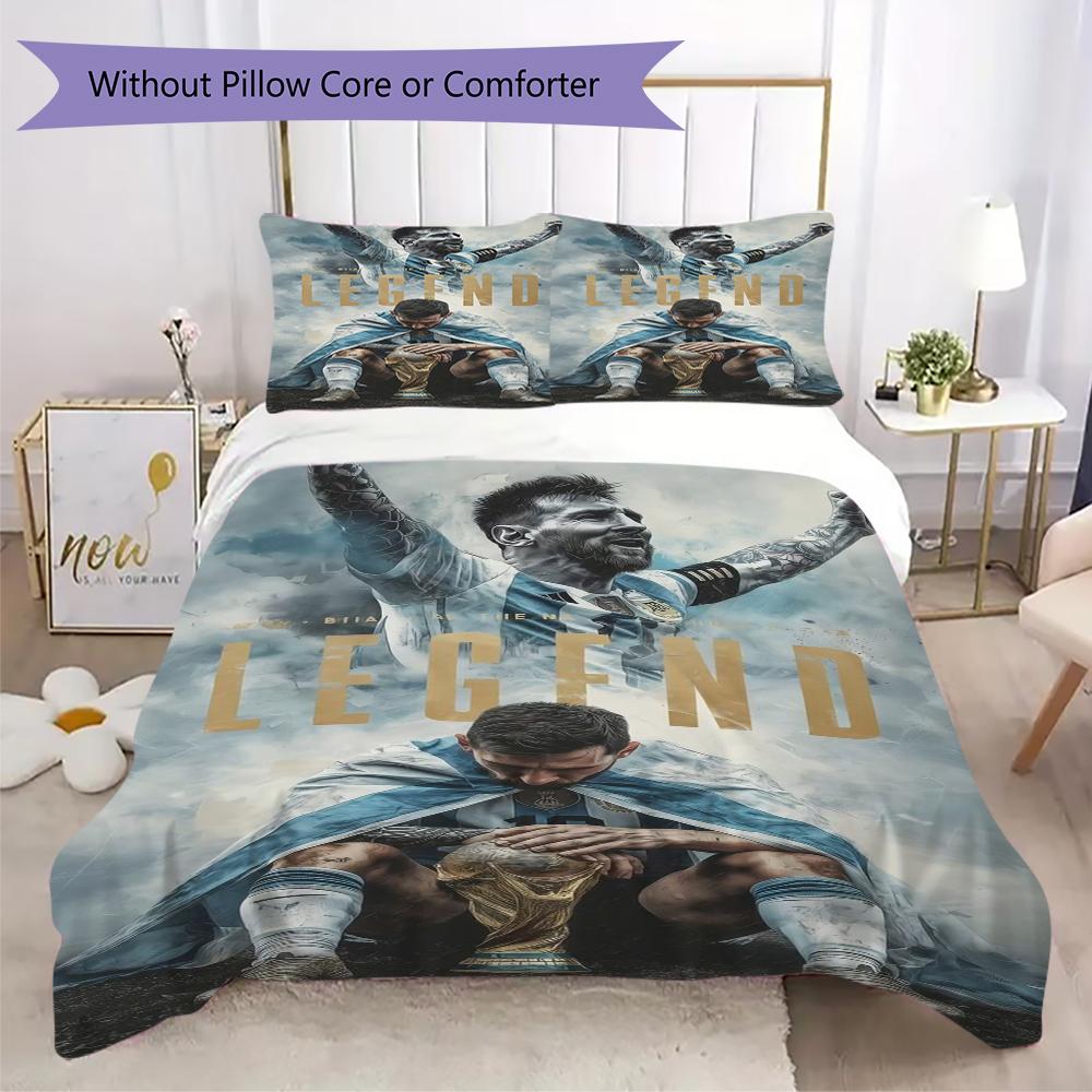 Lionel Messi Legend Bedding Without Core 1 Duvet Cover 2 Pillowcase Without Core Duvet Cover And Pillowcase Bedding Set