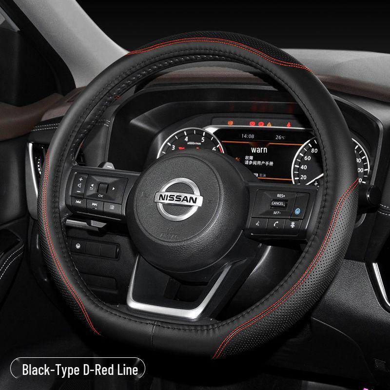 D0X Echte Lederlenkradabdeckung für Nissan Sylphy, Murano, Old Teana, Qashqai, Sunny, Livina, Tiida.