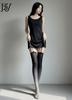 Gradual Change Garter Stockings Fun Stockings Garter Stockings Contrasting Color Stockings Gray Pink Gradual Change Stockings Can Be Inserted