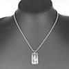 TIFFANY&Co. Atlas Bar Necklace Ball Chain Silver925 19.2g Women Used