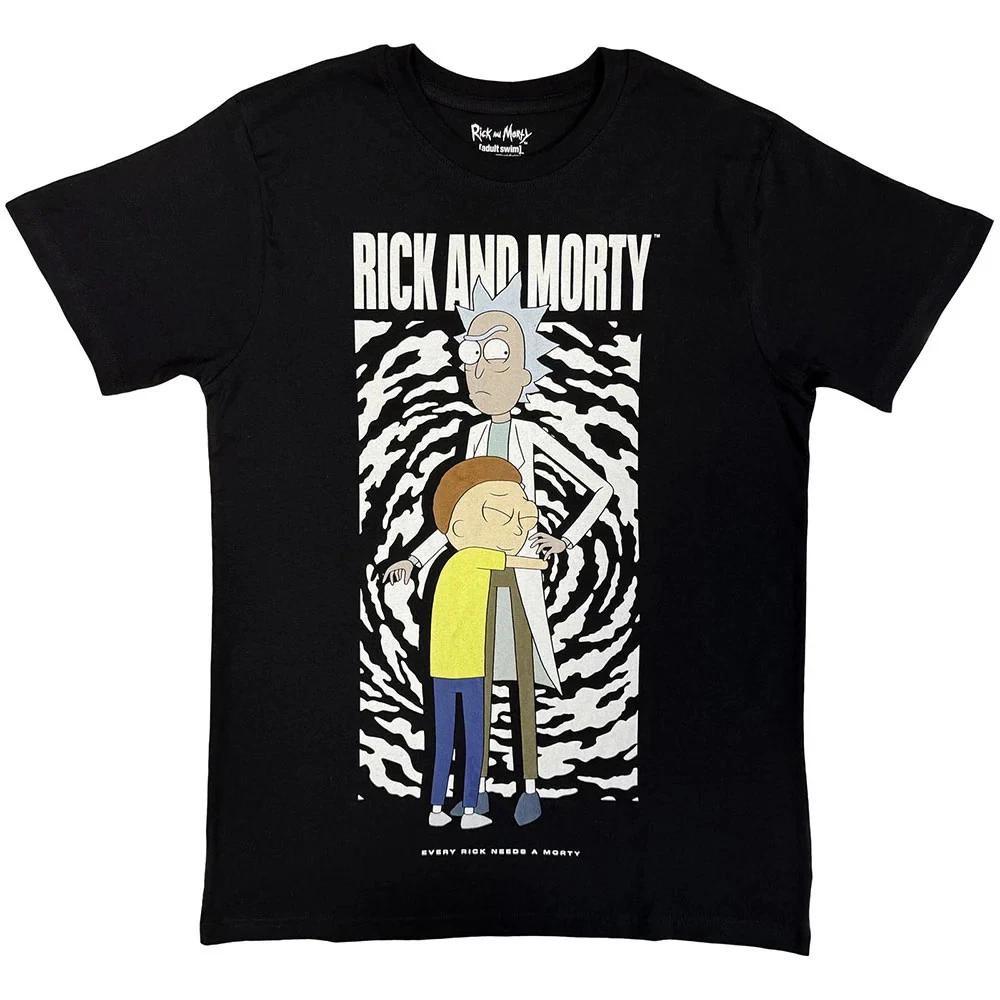 Rick & Morty T-Shirt: Hug (Black) OFFICIAL NEW M