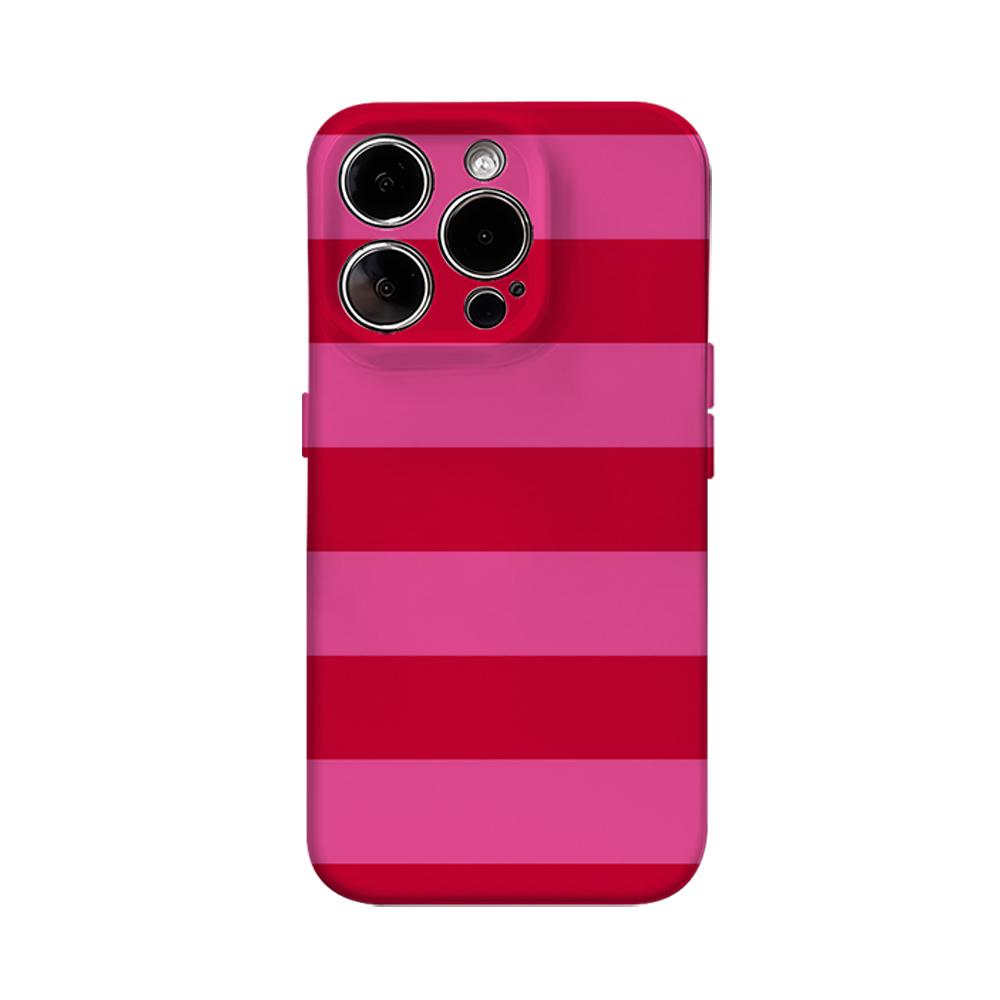 

Red and Pink Stripe Phone Case for IPhone 16 15 14 13 12 11 X XS XR XSMAX 7 8 Pro Max Plus Double-layer Back Cover IPHONEXSMAX