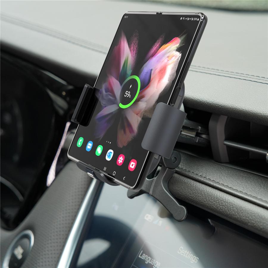 15W Car Wireless Charger Qi Smart Phone Charging Holder For Fold Screen Big Pad