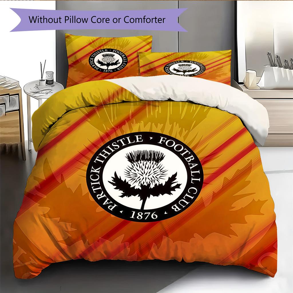 Partick Thistle Football Club Pattern Bedding Quilt Set  Home Decoration  Gift (1 * duvet cover + 2 * pillowcase  without core)