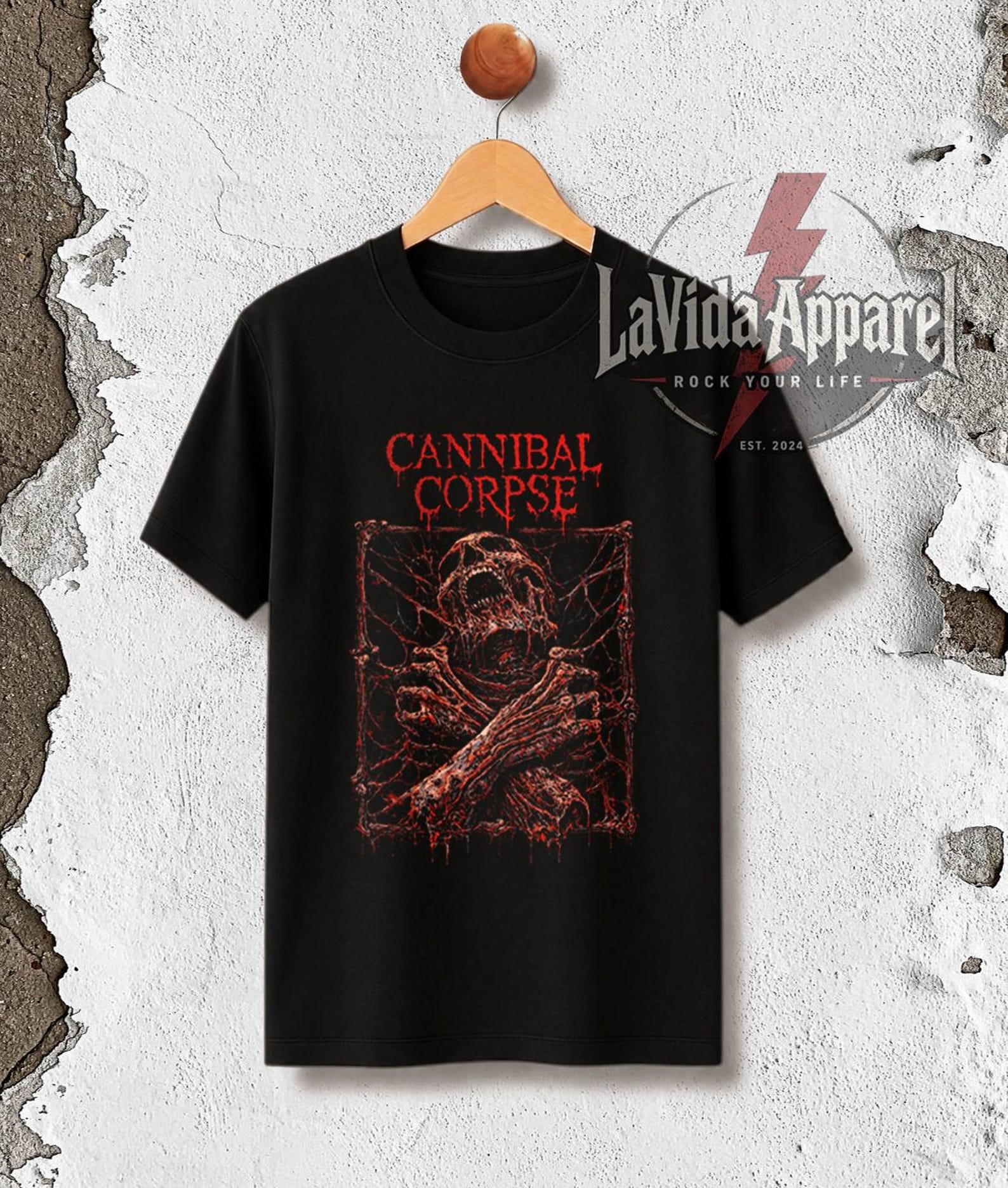 Cannibal Corpse T-Shirt, Death Metal Band Fan Merch Shirt, 90s Retro Casual Unisex T-Shirt S