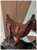 Autumn Winter 2025 Leopard Print Women's Crossbody Dumpling Bag - Retro, Versatile, Trendy Brown Handbag