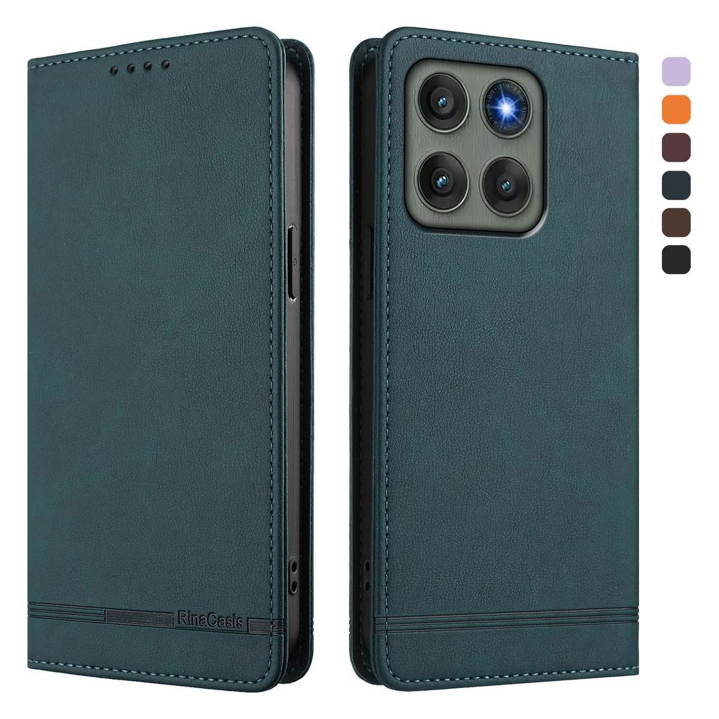 Pro Motorola Edge 60 Pro 5G pouzdro RINACASIS RC23 Peněženka s RFID blokováním Stojánek Kryt na telefon z PU kůže