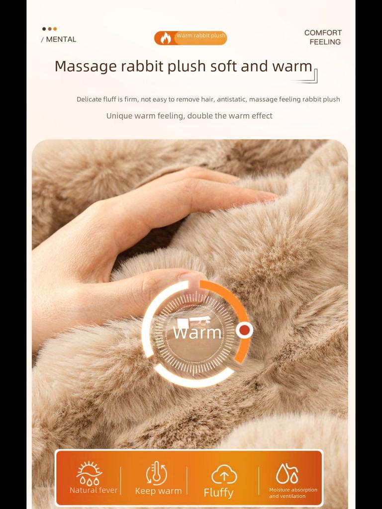 Pernă de canapea de iarnă din pluș modern de iepure: Husă din piele îngroșată, antiderapantă, design 2022