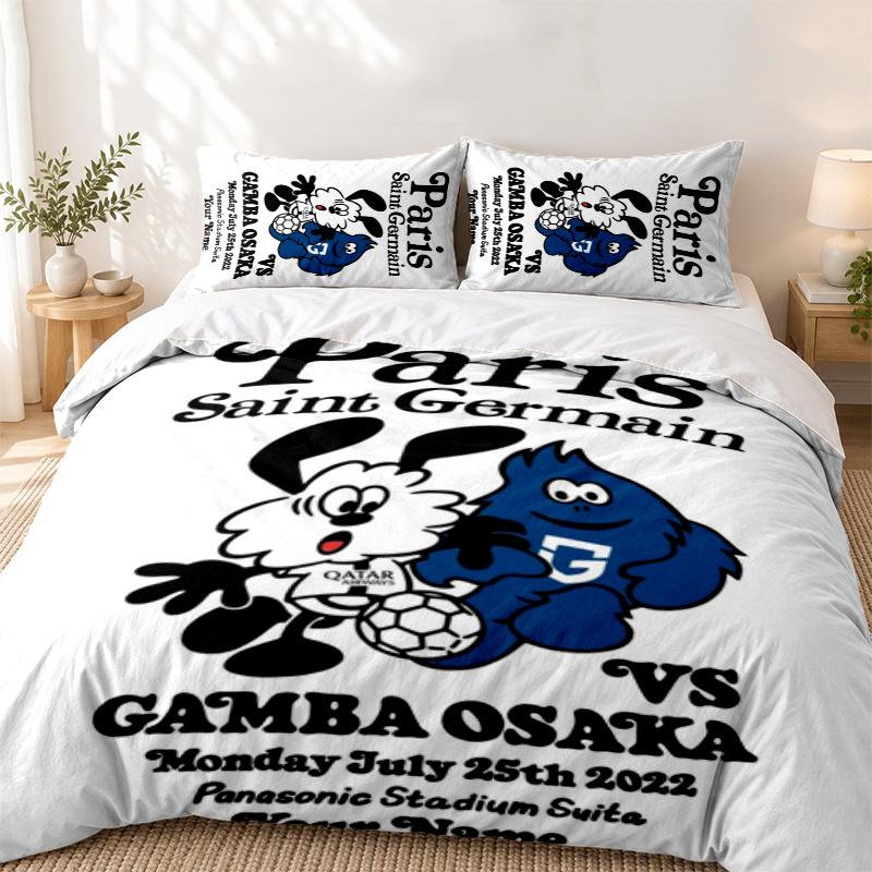 GAMBAOSAKA Custom Name 3pc set Perfect for bedroom use Comfortable bedding set includes a duvet cover and two pillowcases Ideal birthday or Christ