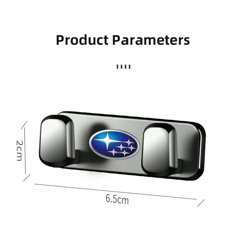 Car Logo Double Hooks Storage Hanging Holder Accessories For Subaru STI Forester Impreza Legacy Outback XV BRZ WRX Tribeca Y5