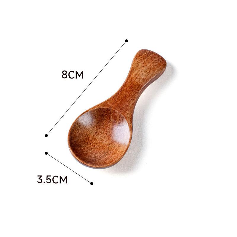 Mini-Löffel aus natürlichem Holz, Schaufel für Tee, Kaffee, Gewürze, Salz, Gewürze, Zucker, Eislöffel