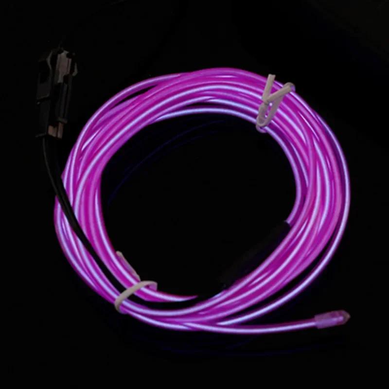 1M/2M/3M/4M/5M Multicolor LED Atmosphere Car Interior Flexible Neon LED Decorative Light EL Wiring Neon Strip For Auto DIY Party