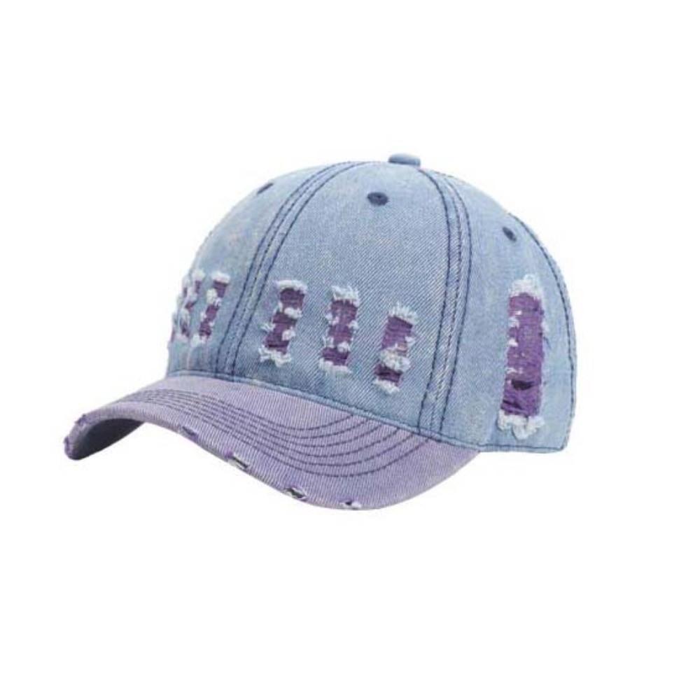 Sunscreen Unisex Retro Peaked Hat Sunshade Distressed Colorful Casquette  All Seasons