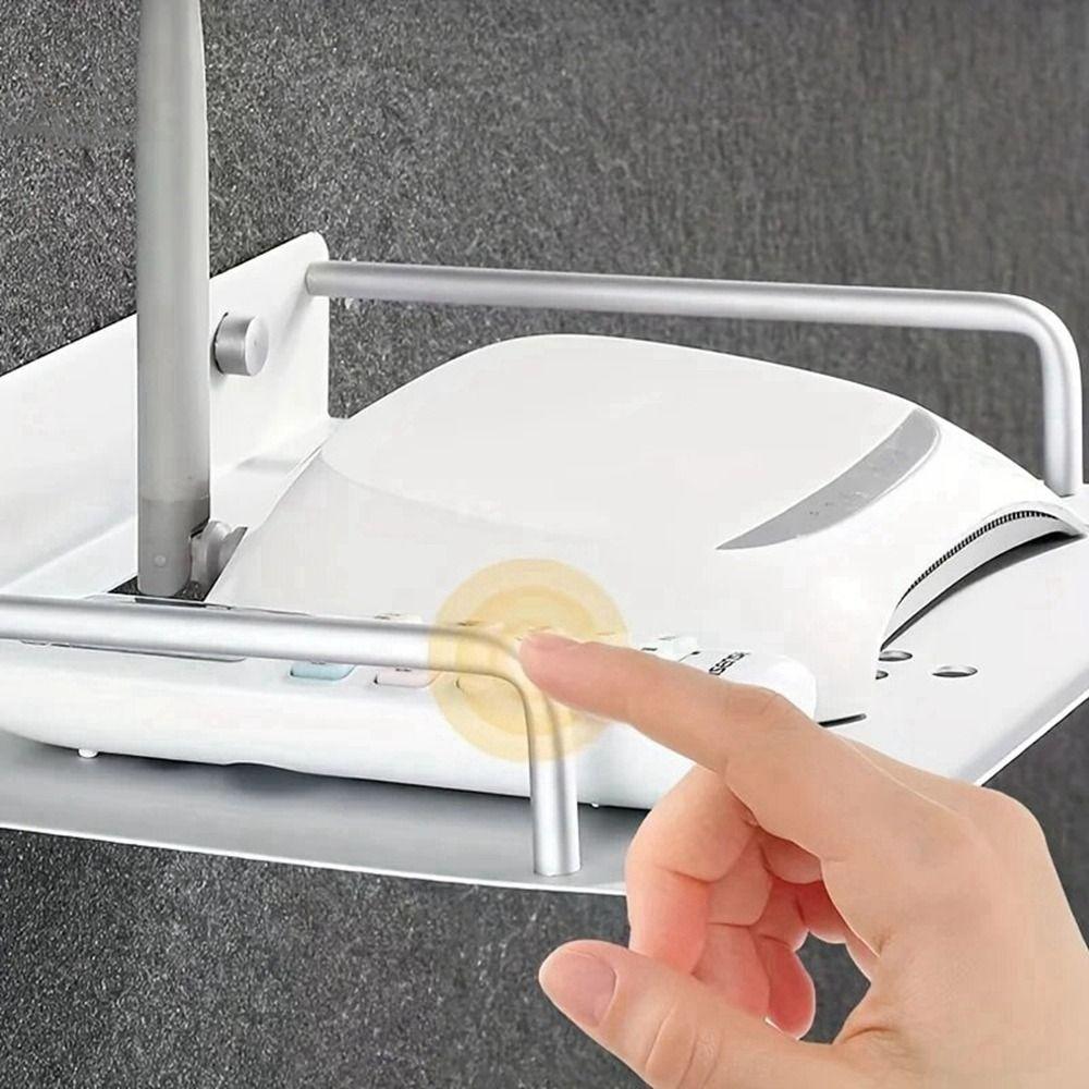 Black/Silver TV Set Top Box Support Rack Single-Layer Storage Shelf Bracket Router Stand  Mini Pc