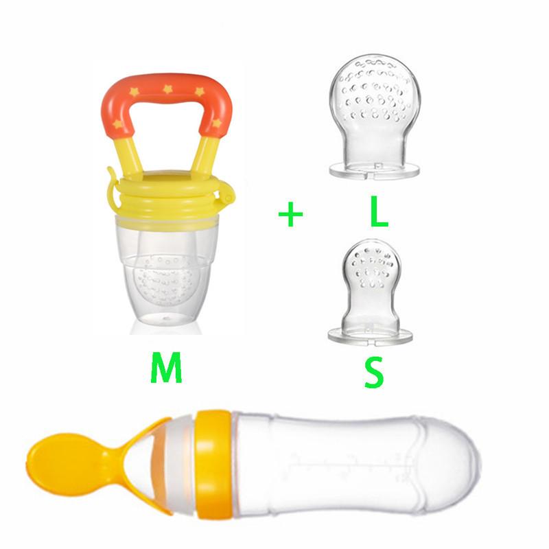 4Pcs/Set Baby Food Pacifier Toddler Nibbler Feeder Cup Boy Girl Fruit Vegetable Feeding Infant Newborn Nipple Soother Bottles