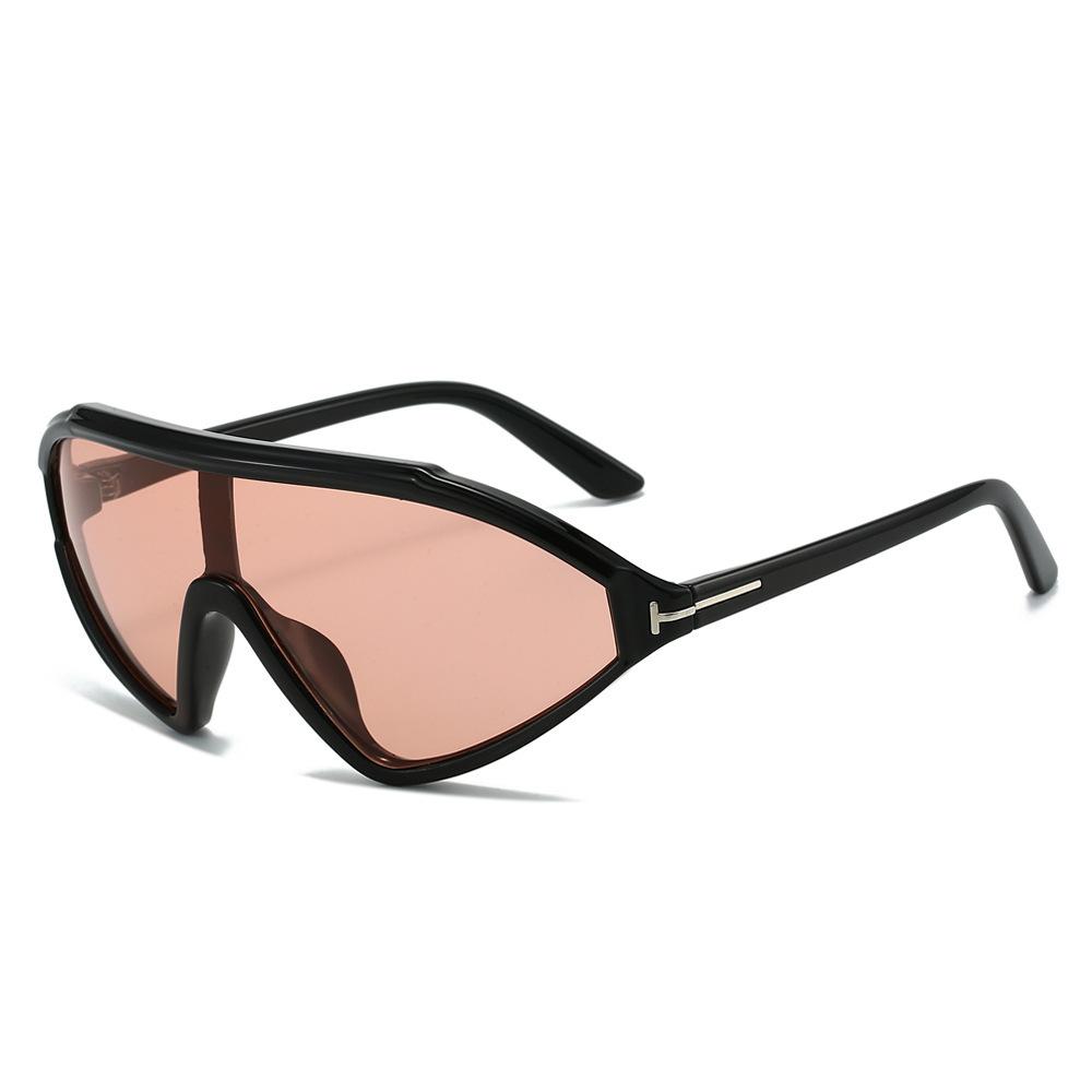 JYL TS Sunglasses Large T Letter Triangle Show Unisex/89172 B-7666 лосось розовый