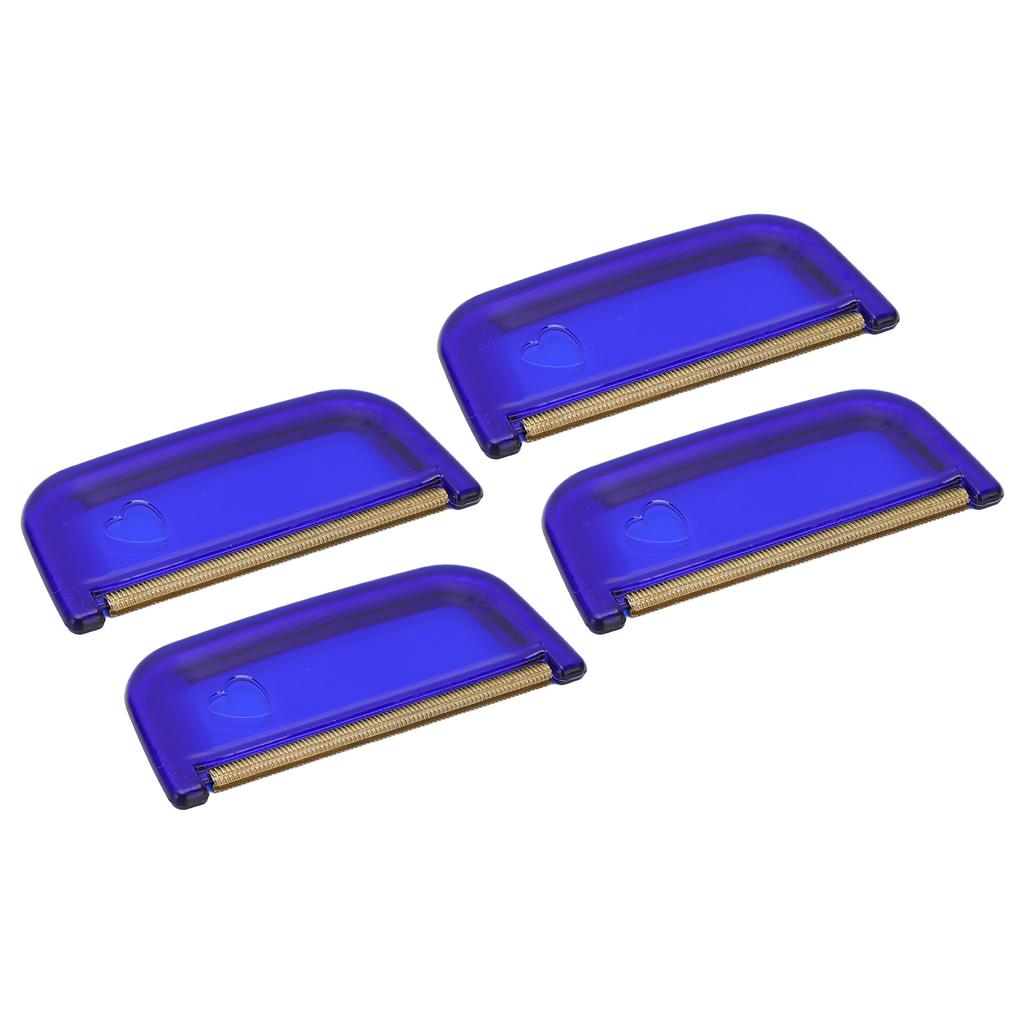 4 Pcs Fabric Sweater Comb Blue Light Weight Portable Small Clothes Ball Remover Sweater Fabric Shaver