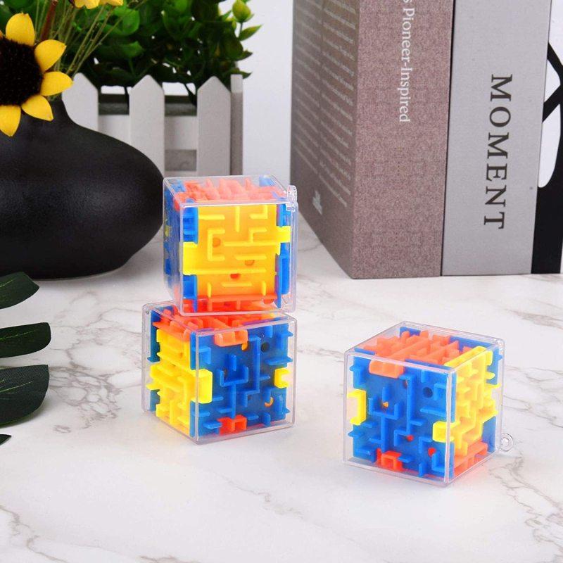 Six Sided Challenge 3D Maze Cube, Exercise Concentration, Hand Eye Coordination Toy