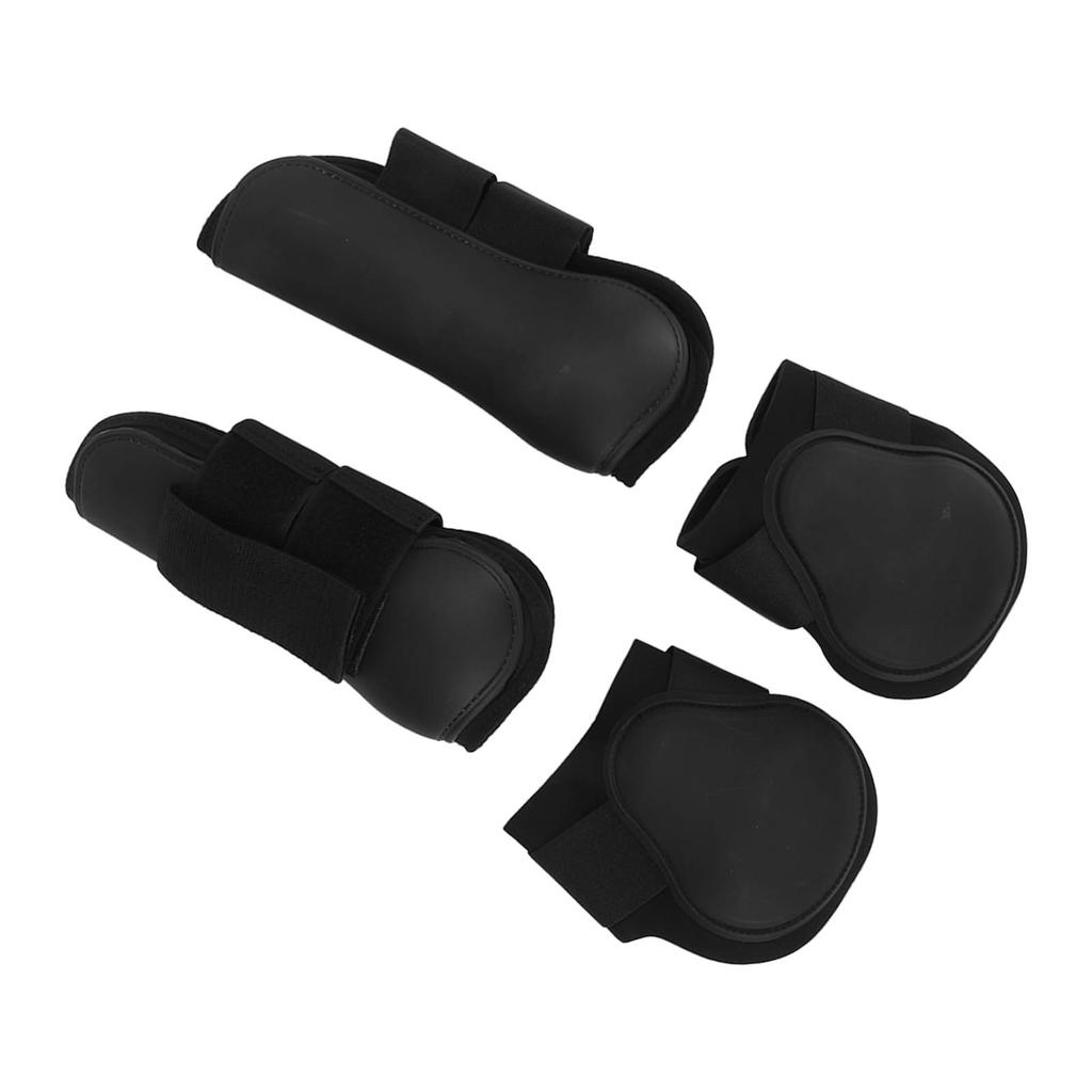 4Pcs Horse Front Rear Leg Boots Obstacle Jumping Leggings Boots Horse Leg Protection GearBlack M