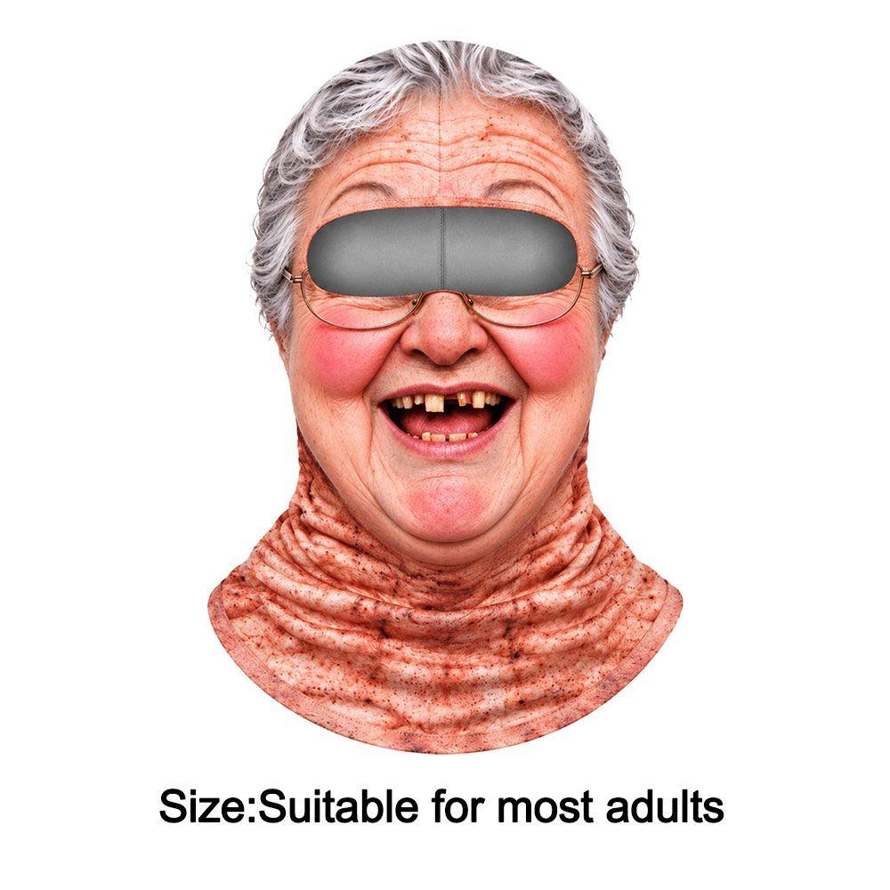 3D Face Printed Funny Ski Mask Old Man Pattern Winter Mask Cover  For Outdoor/Cycling/Pranks/Party