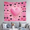 Happy Valentine's Day Tapestry Red Rose and Love Heart Tapestry Art Decor Wall Hanging Home Living Room Bedroom Dorm Tapestries