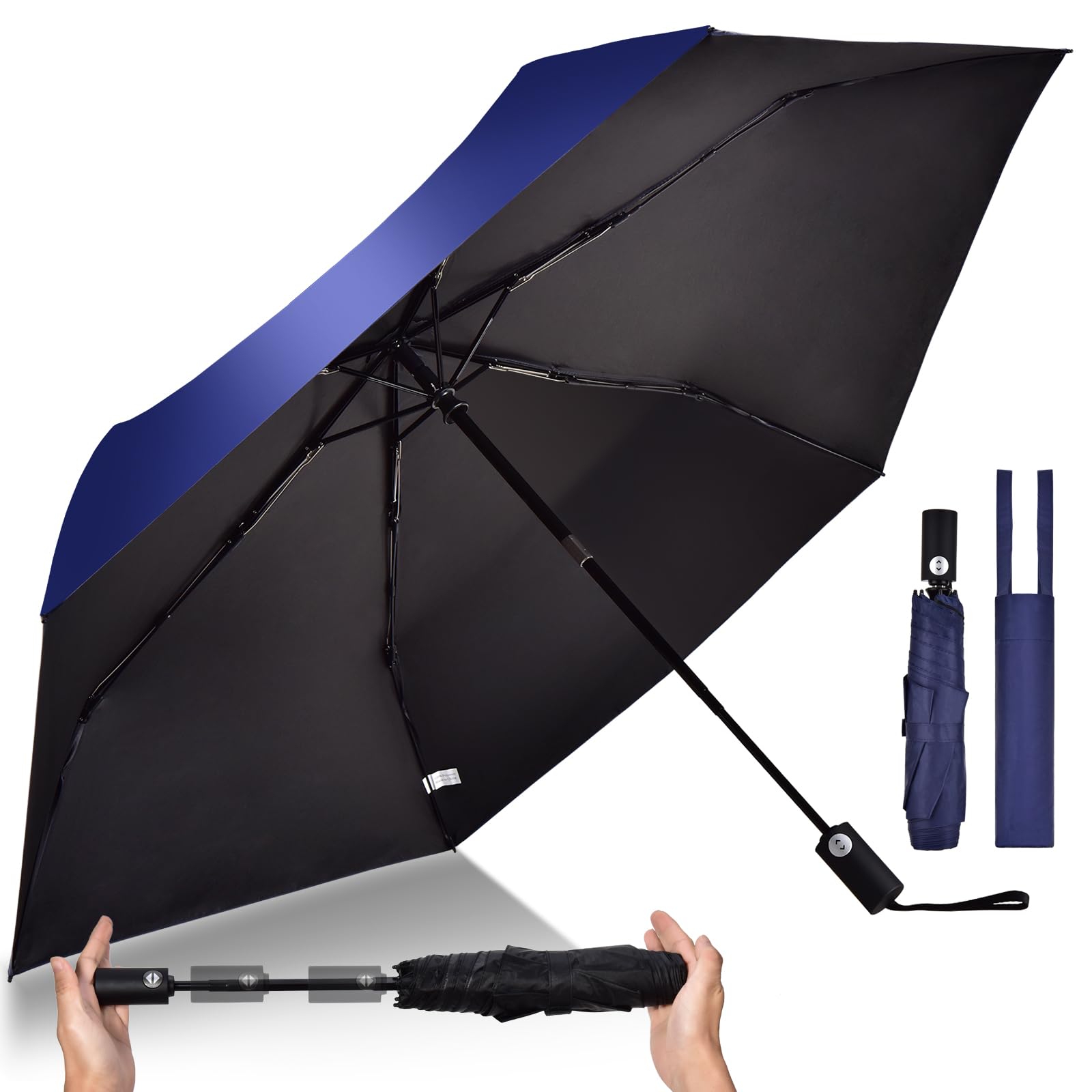 

TAIKUU Складной Большой Складной Сильный Ветер Складной Супер Вода Зонт Чехол в комплекте Зонт, Прочный, Легкий, Размер, Зонт, Прочный, Ветрозащитный,