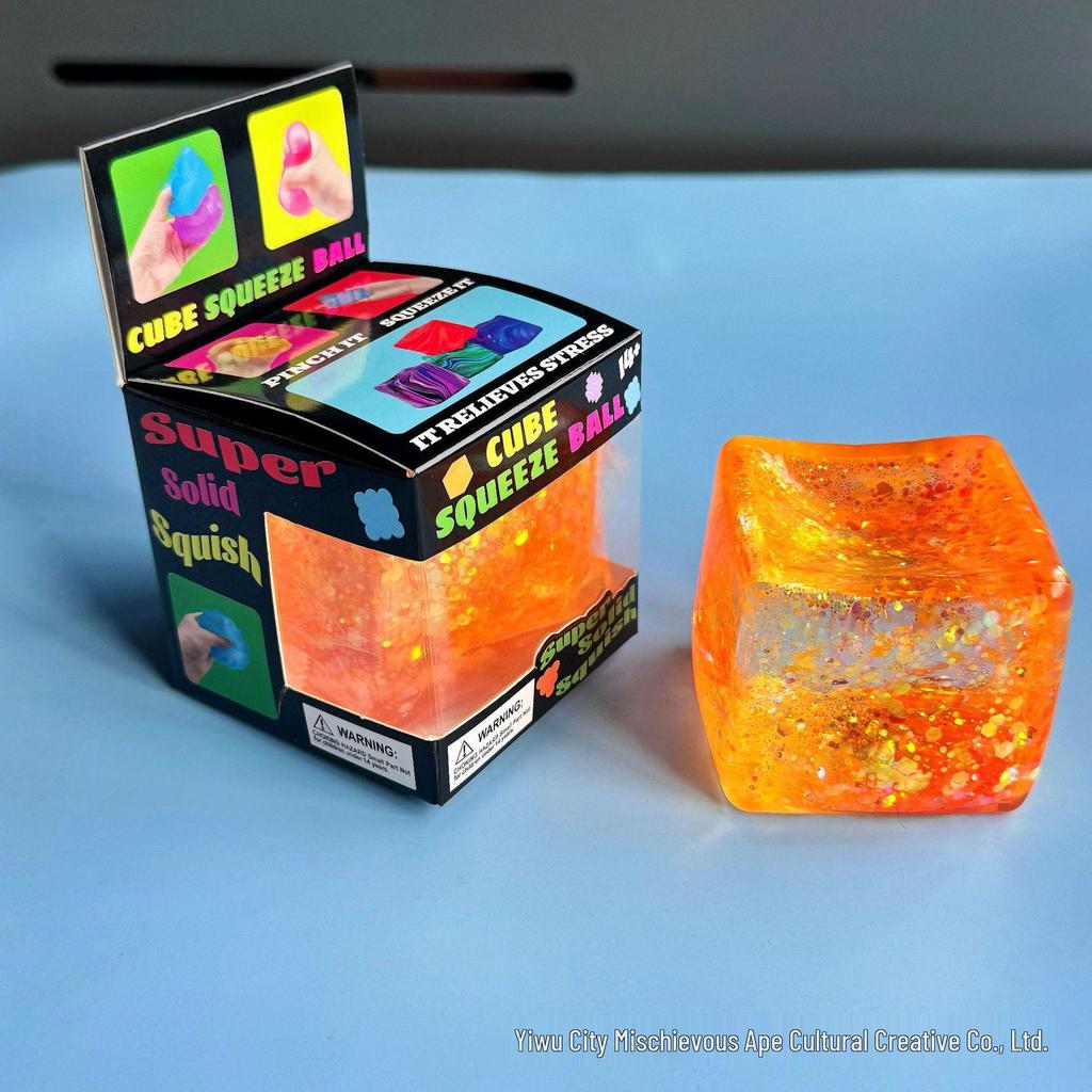 Aurora Sequins Squeeze Cube: Educational Decompression Toy