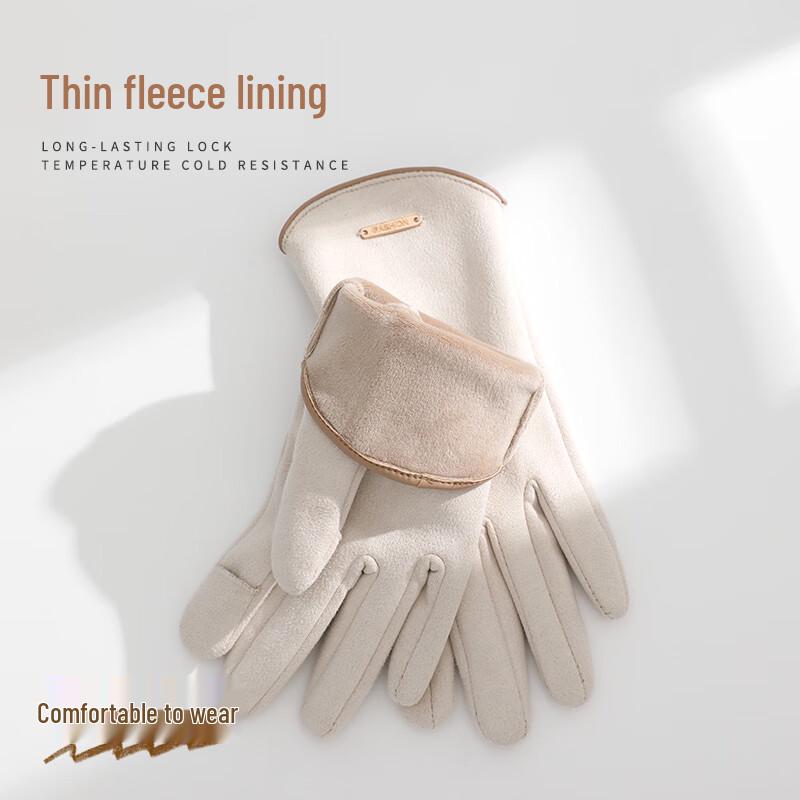 MINISO Women's Fleece-Lined Touchscreen Winter Gloves