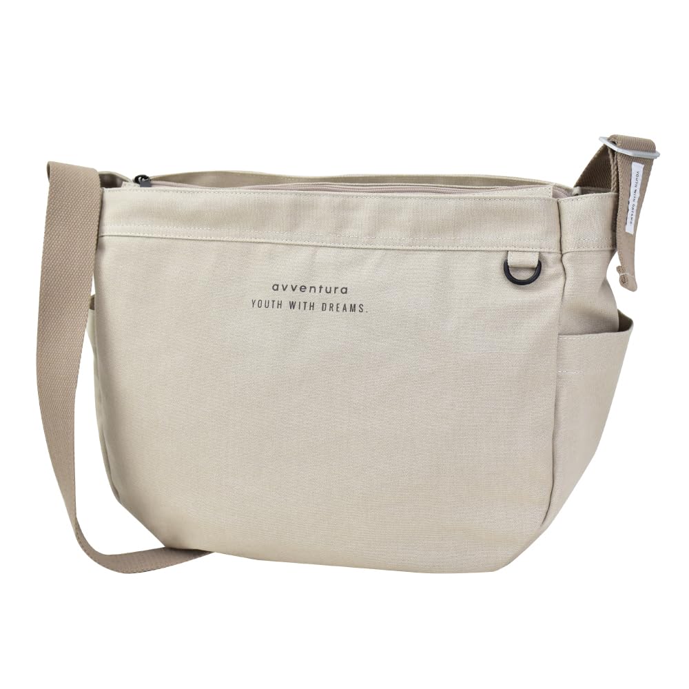 

Shoulder Large A4 Shoulder Crossbody Commuting to Going Students 0016 Greige [Aventura] Bag, Canvas, Plain, Bag, Bag, Women s, School, Traveling, Out,