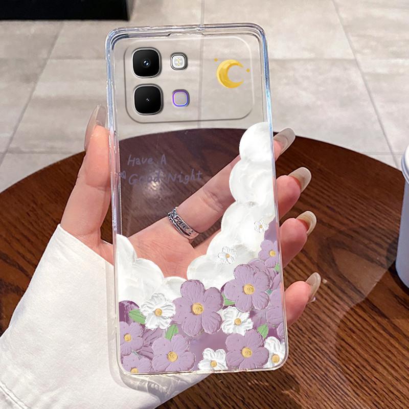 Gele-Hülle für Infinix Note Edge Capa Coque Klare Silikon-Weich-TPU-Rückabdeckung Niedliche Katze Kaninchen Herz Schutzhülle Fundas