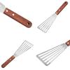 High Quality Stainless Steel Fish Spatula With Comfortable Wooden Handle For Cooking