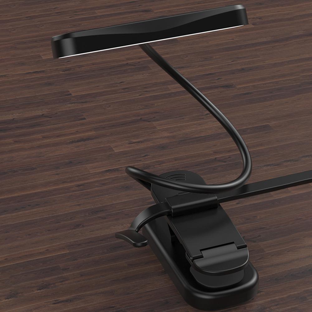 LED Music Stand Light with Flexible Neck Clip On Reading Light Touch Stepless Dimming Bedside Night Light for Piano Sheet Music